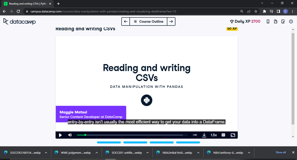 ChrisPrime18's tweet photo. #100DaysOfCode
day11
playing around with CSV files
#DataScience
#DataAnalytics
#learningwithDataCamp https://t.co/4ubUuGPkSA