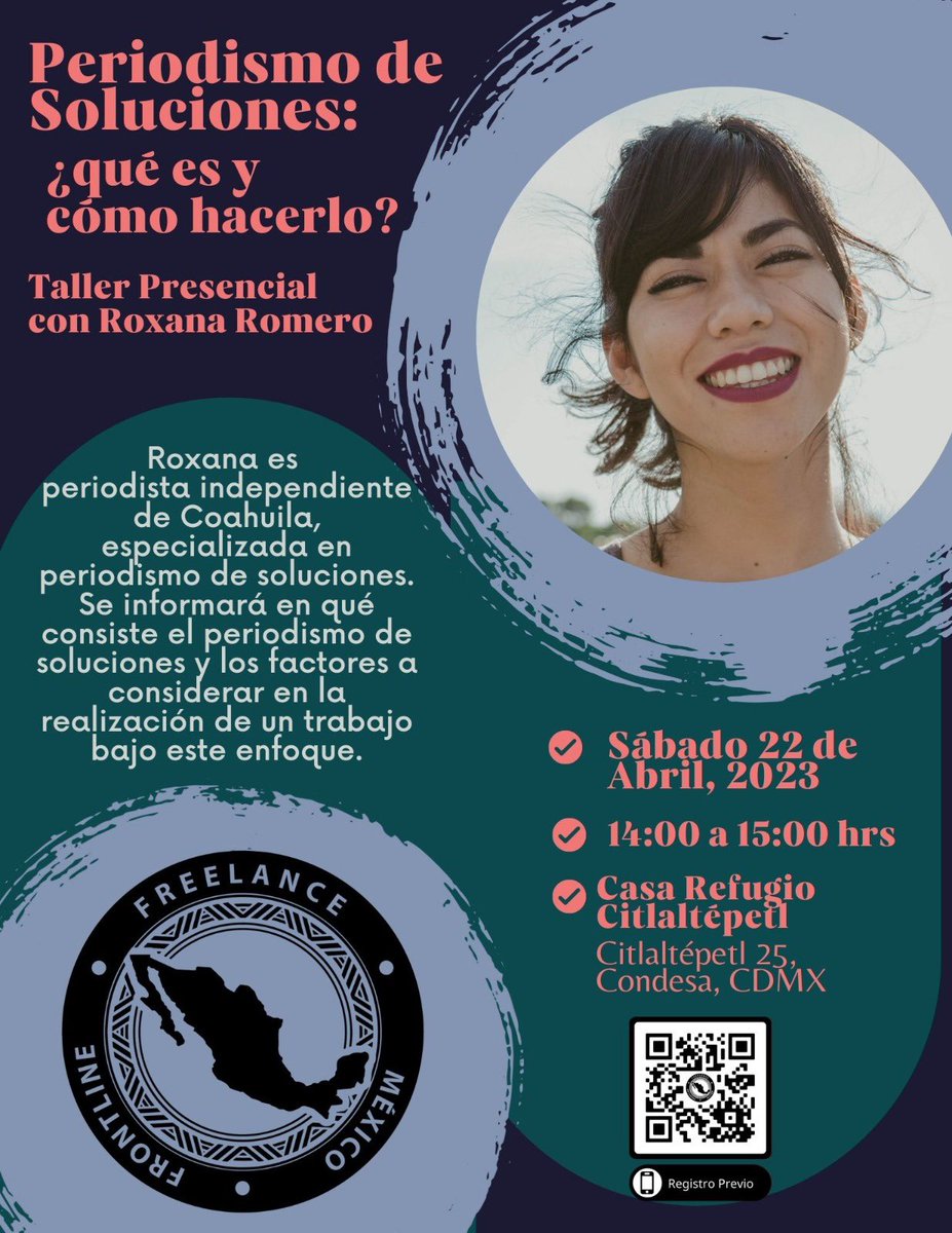 No se pierdan mañana a las 14pm el taller de #periodismodesoluciones de la periodista chingona  @RoxanaRomeroG. 

Vayan a inscribirse ahora mismo en @FrFreelanceMex 🤓