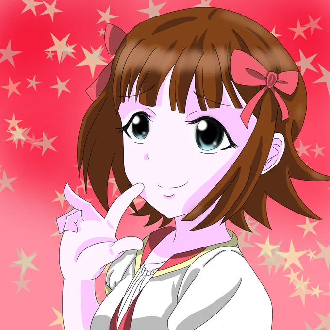 アイマスキャラ描く企画第5弾!天海春香ちゃん! #デジタルイラスト #イラスト練習中 #イラスト企画  #アイマス #アイドルマスター #天海春香 