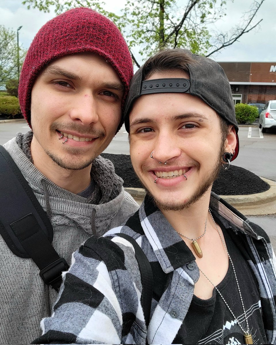 AnarcrowPunk's tweet photo. Today is Jimmy and I's ten year anniversary of being together, and it'll be six years married in July 🥰 ❤️

#LGBTQIA #Anniversary https://t.co/HvAaO6I5M7