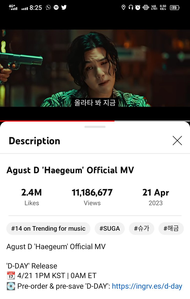 p_i_n_k_y_7's tweet photo. STREAM STREAM STREAM
#D_DAY #D_DayOUTNOW #AgustD_DDAY https://t.co/NSYbAbtl8u