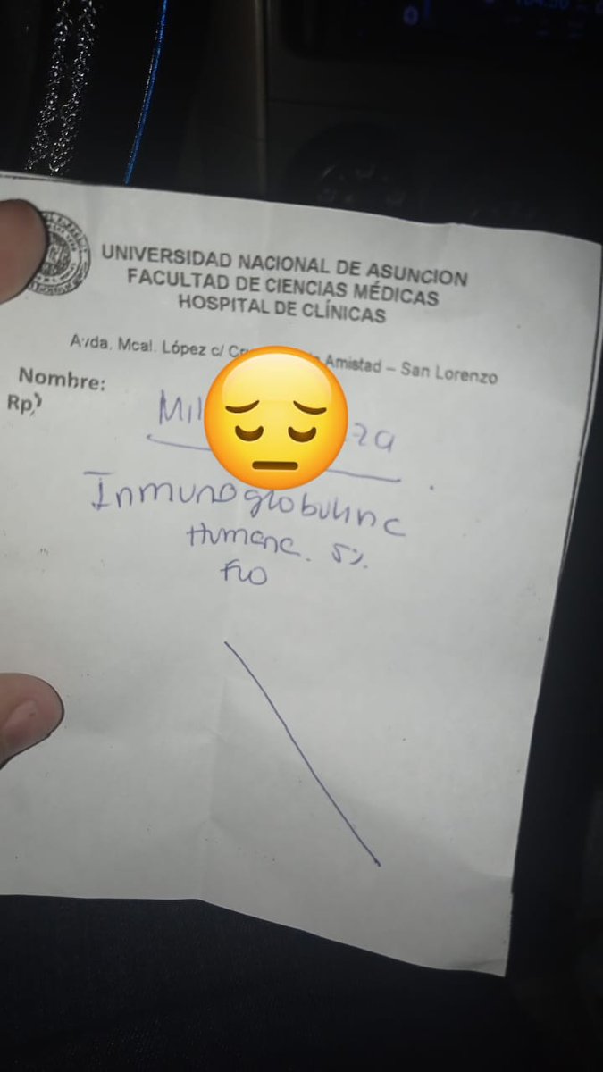 luis_alfredopy's tweet photo. @msaludpy @ABCDigital @UltimaHoracom @LaNacionPy @oscar_marandu @menchibarriocan @Santula @marianolopezpy Pedimos al ministerio que liberen este medicamento para la paciente en el hospital de clínicas https://t.co/G4YzHXyS9g