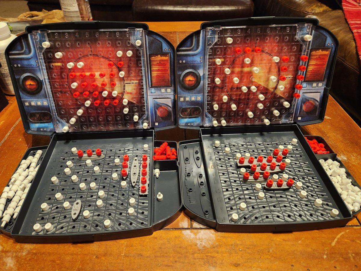 declandvious's tweet photo. I had the most epic game of Battleship!! I did an "X" on the board, hit every ship, and only had 6 unintentional misses! https://t.co/2Seb2okEJQ