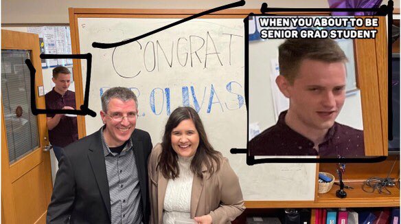 So many celebrations I almost forgot to post! I have successfully defended my thesis and am officially Dr. Olivas! This is my favorite pic of the day, by the talented Kevin Parducho haha. So grateful to my <a href="/TJ_MeliaLab/">Melia Lab</a> for making the day so special for me!