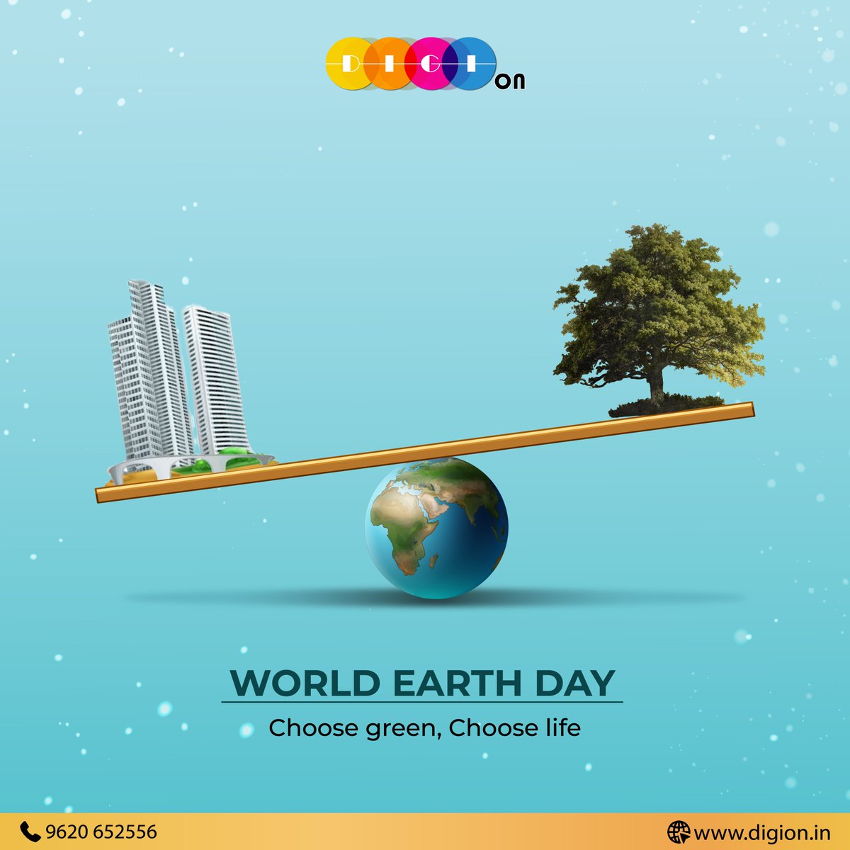 Choose green, choose life.
Happy Earth Day!
#worldearthday #earthday #everydayearthday #Bangalore #Website #Search #SEO #CreativeDesign #SocialMedia #BangaloreAgency #DigiOn #DigitalAgency #Marketing #DigitalMarketing #DigitalMarketingTips #DigitalMarketingAgency #MarketingAgency