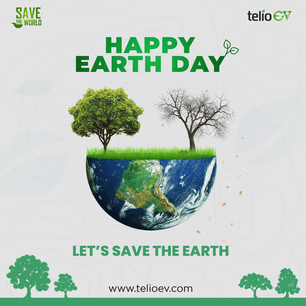 Happy Earth Day! Let's honor our planet by reducing waste, conserving energy, and protecting our natural resources. 

Together, we can make a difference for a healthier and sustainable future.

#EarthDay #treePlantation #future #Sustainability #telioev #GoGreen