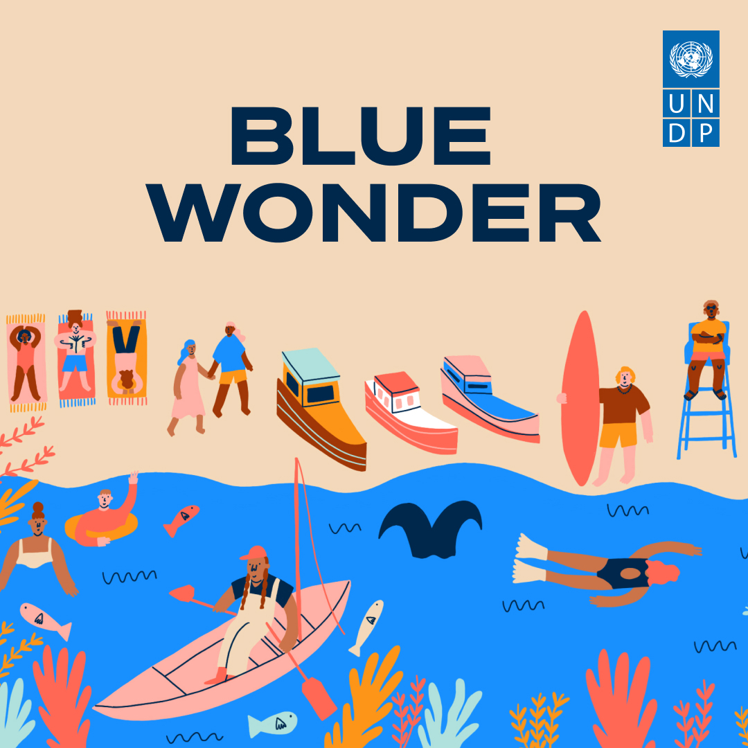 UNDP_BD's tweet photo. Our oceans🌊 are facing threats from #ClimateChange, pollution & overfishing. We must take urgent action to protect 🌍's "blue lungs" & preserve biodiversity. On this #EarthDay read our inspiring feature #BlueWonder & help turn our ambition into reality👉https://t.co/kpESfP04ly https://t.co/id2cFNZ9Il