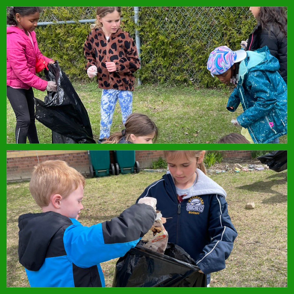 Grade 1 @AngelsOCSB “Clean up the Capital” doing our part! #ocsbEarth #EarthDay2023