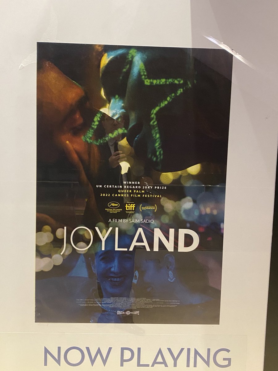 glasneronfilm's tweet photo. A multilayered film about a family caught in a dance between duty and desire. Worth your time. Playing now @TIFF_NET #joyland https://t.co/HsFkQBWEoa