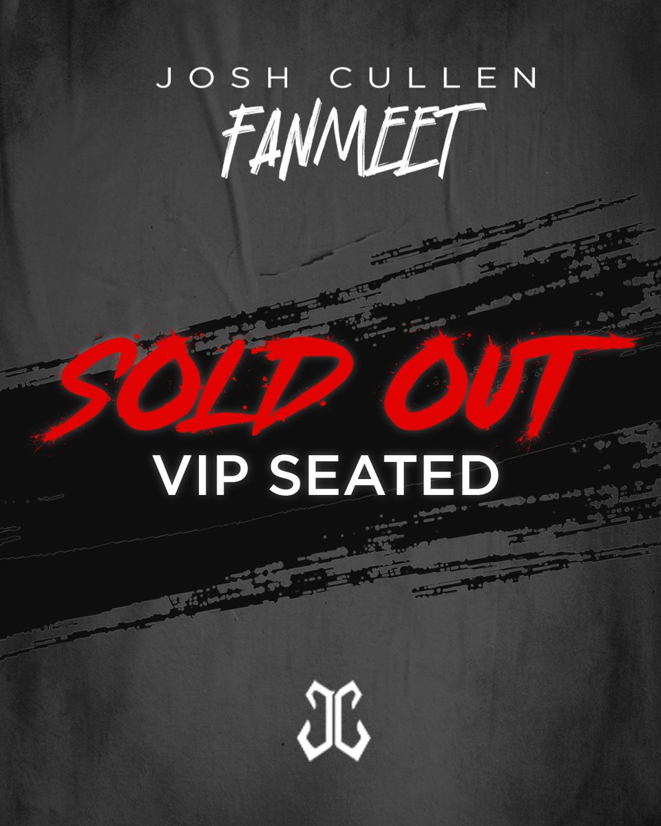 JoshCullen_s's tweet photo. VIP seats are now all SOLD OUT! VIP Standing slots are still available but are running out fast. Don’t miss your chance to meet JOSH CULLEN at the Fanmeet tonight!

FANGMEET AT VENICE PIAZZA 
#JoshCullenFanmeet 
#JCinVenicePiazza https://t.co/RtmrV1ItG6