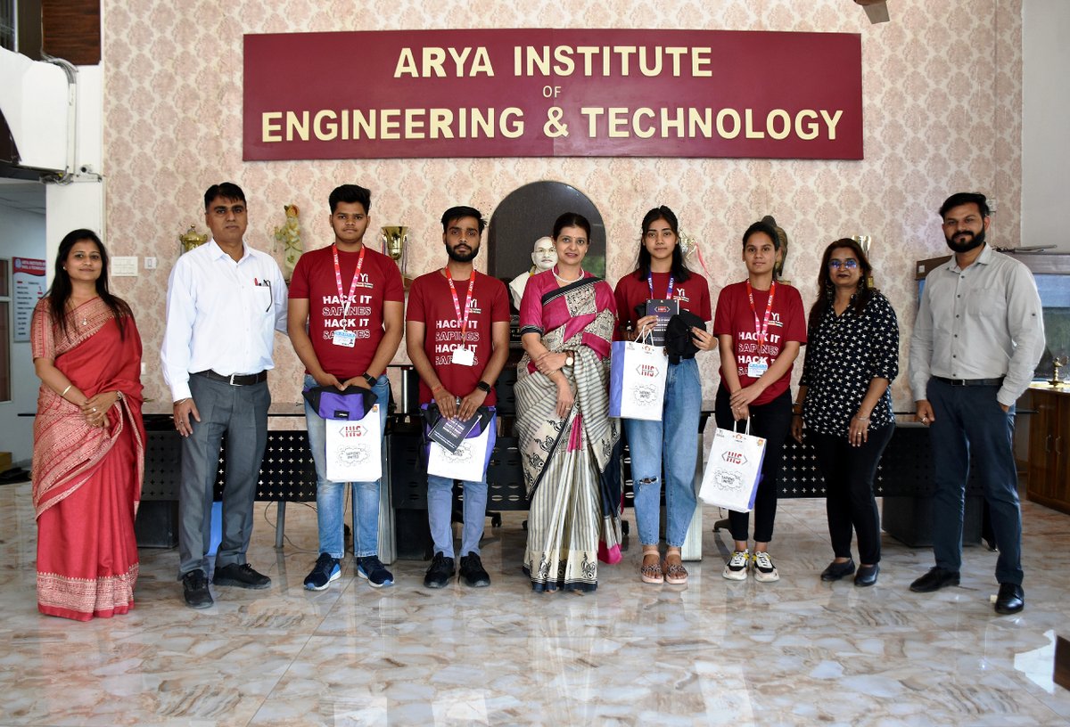 aryacollegemain's tweet photo. Mr. Adarsh LK, Mr. Lalit Kumar, Ms. Preeti Jangid & Ms. Mahi Singh #BTECH #CSE #Students of #AIET Secured 4th Position in #HackItSapiens on 14 to 16-04-2023
#Hackathon #Coder #Programmer #Developer #TeamAIET #BattleOfCode #AryaGroupofColleges #AryaMainCampus #Arya #AryaCollege https://t.co/7L0FUDPLz4