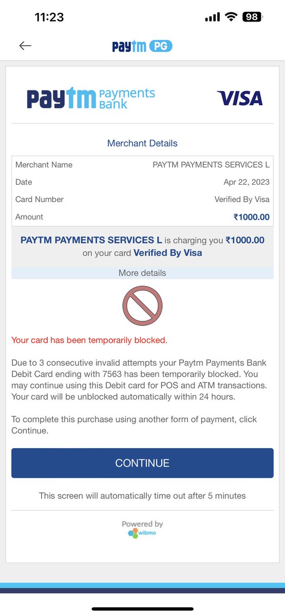 prnvsachdeva656's tweet photo. @PaytmBank My Paytm bank Debit card is blocked from 7 days ..

i call to customer care daily they say card is not blocked 
please unblock thi https://t.co/37REuaalLZ