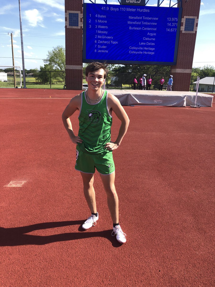 👏👏👏WAY TO GO TIPPS!!!

Congratulations on placing 4th in the 110 hurdles at the Area meet and qualifying for Regionals!!

🤠West Texas here we come! 

<a href="/LDISDAthletics/">Lake Dallas ISD Athletics</a> <a href="/LakeDallasISD/">Lake Dallas ISD</a> <a href="/LakeDallasHigh/">Lake Dallas High</a> <a href="/recruitLD/">Lake Dallas Football</a>