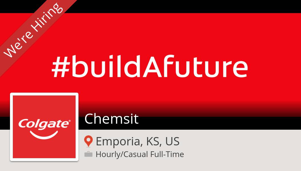 Foxinlocks's tweet photo. #ColgatePalmoliveCareers is hiring a Chemsit, apply now! (#EmporiaKSUS) #job https://t.co/kmSKkxoRUr #buildAfuture #ColgatePeople https://t.co/Itw6gnzyLF