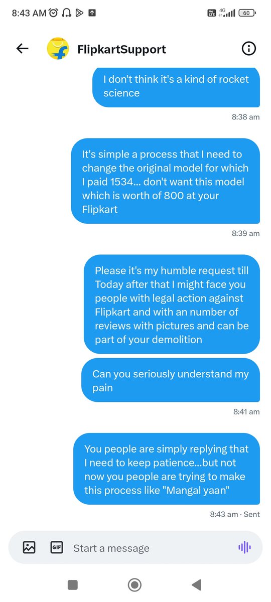 arunparashar19's tweet photo. #Flipkart 
#carelessnesstowardscustomer 
#flipkartscam https://t.co/iej9sw5mxf