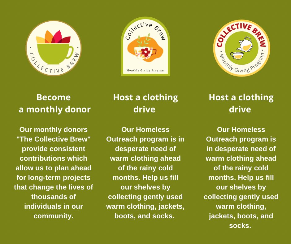 Did you know that we call our monthly donors “The Collective Brew”? Gathering around a hot cup of tea or coffee has always been at the heart of the Kettle. As part of the Collective Brew, you can be a part of this community. Learn how to get involved ➡️ thekettle.ca/support-the-ke…