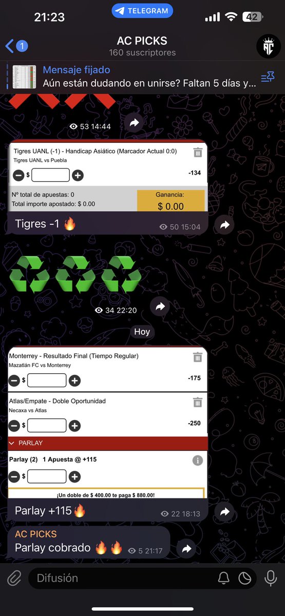 Free pick cobrado en el canal de telegram 🔥
Link: t.me/+_OaIZyEC2-QzN…