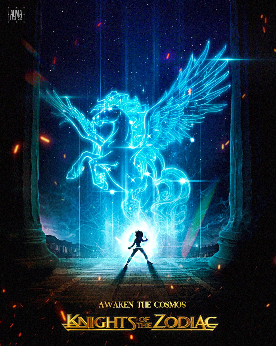 Alma_graficas's tweet photo. I did a poster fan of @KotZmovie  hope you like it #KnightsoftheZodiac #SaintSeiya #Pegasus #caballerosdelzodiaco https://t.co/Q4nzahmtBV