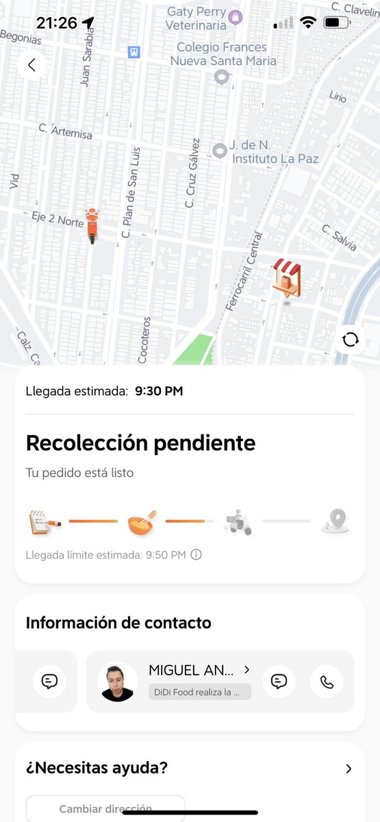 monitto_77's tweet photo. @DidifoodMX tus repartidores haciendo de las suyas. En lugar de ir por mi pedido se aleja del punto de recolección. Hasta cuando? https://t.co/M1RaNvAjj0