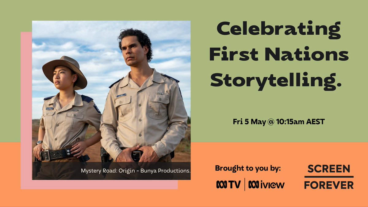 Screen_Producer's tweet photo. In this session, First Nations key creatives talk about how the modern telling of First Nations stories has evolved with the 30th anniversary of the First Nations department at Screen Australia.

#ScreenForever37 - https://t.co/cVYIQVDIeX 

Brought to you by @ABCaustralia. https://t.co/icmldLcM6E