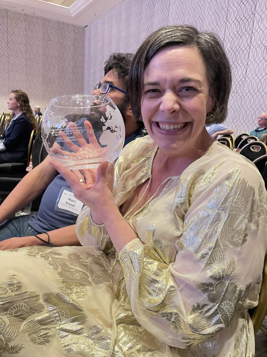 Congratulations to HBA member @CaraOcobock for winning the 2023 Outreach &amp; Communication Award in honor of Camilla Smith #hba2023 #aaba2023