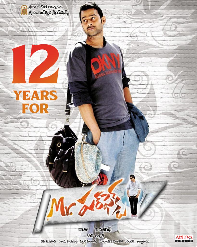 SVC_official's tweet photo. it’s been 12 Remarkable years for Rebel Star #Prabhas’ blockbuster family entertainer #MRPerfect 😍❤️

Thank you all for making it a memorable journey! 🤗🤗

@directordasarad
@ThisIsDSP @MsKajalAggarwal @taapsee @SVC_official

#12YearsOfMrPerfect https://t.co/jJFsGklPGr