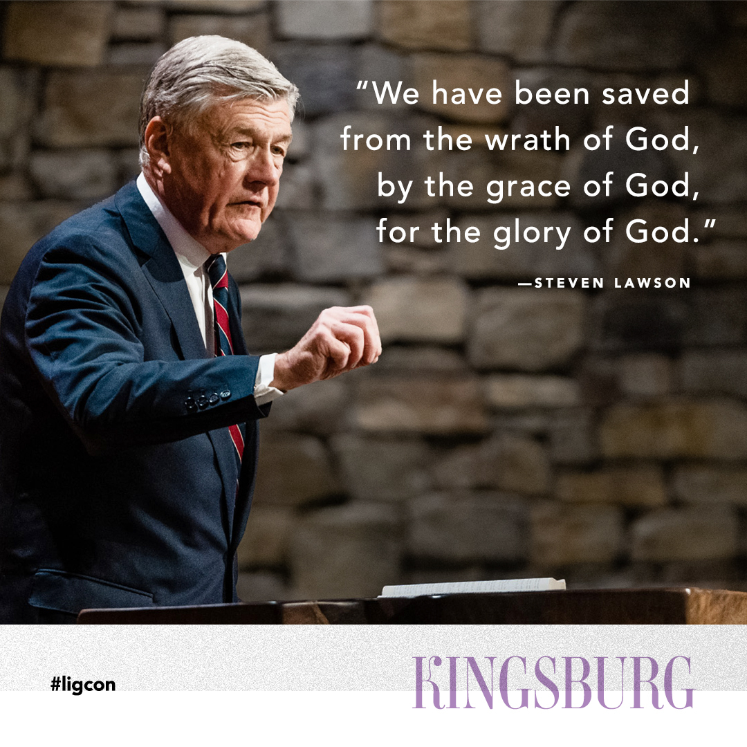 Ligonier's tweet photo. We have been saved from the wrath of God, by the grace of God, for the glory of God. —@DrStevenJLawson #ligcon https://t.co/W9Is3pPw8d