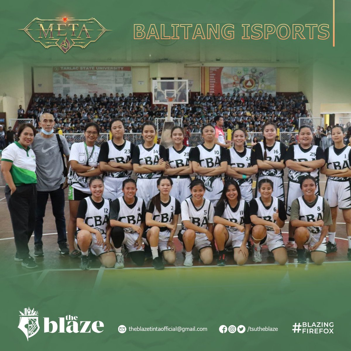 tsutheblaze's tweet photo. 𝐁𝐀𝐋𝐈𝐓𝐀𝐍𝐆 𝐈𝐒𝐏𝐎𝐑𝐓𝐒 | Sinupalpal ng nagliliyab na assists at lay up ng Berdeng Tigre ang naghihikaos na Gintong Agila at hablutan ang kampeonato sa Women's Basketball Tournament, 51-39 na ginanap sa parihabang kurto ng TSU Main. https://t.co/GNA2gexEiv
