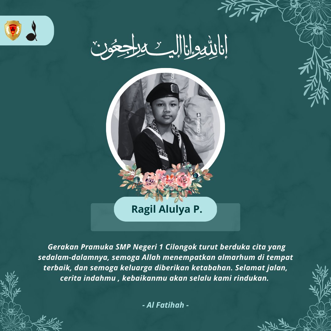 gapessa's tweet photo. Inna lillahi wa inna ilaihi rajiun. Turut berduka cita yang sedalam-dalamnya. Semoga almarhum diampuni segala kesalahan serta diterima segala amal ibadahnya oleh Allah. Dan semoga keluarga yang ditinggal diberikan ketabahan dan kekuatan iman lahir batin.

#gapesaa
#pramukajateng https://t.co/YzRFZlK9zM