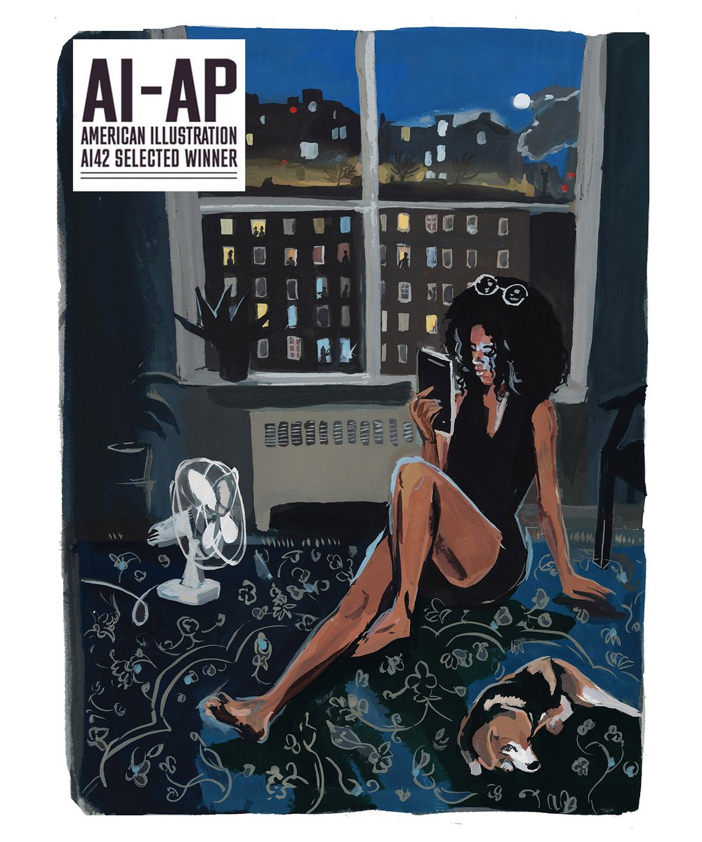 jkroik's tweet photo. Very excited that my #illustration “Too Hot to Sleep” was selected for @AmericanIllust AI42 book and website!
Thanks to the judges, my agency @MagnetReps and to how hot it is in my apartment in summer!
#americanillustration #americanillustration42 #ai42 #editorialillustration https://t.co/NwsPnmYuHl