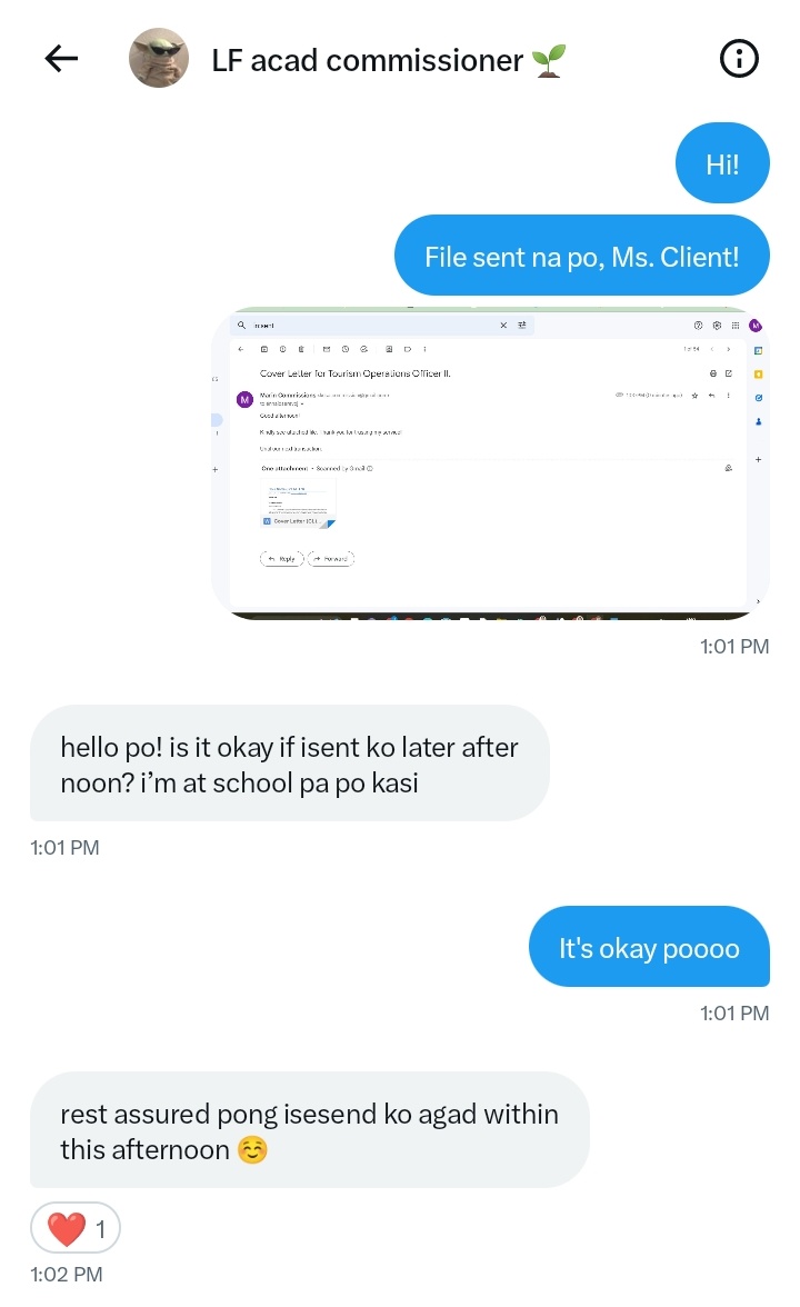 commsbymarin's tweet photo. Client: New 

➣ Task: Cover Letter (as a fresh graduate)
     ⤿ Price: 200 (rush)

✄ ─────────────

⎙: #MarinTransparency 
➲ Date of Transaction: [ 04/17/23 ] https://t.co/Wc6VuqktaP