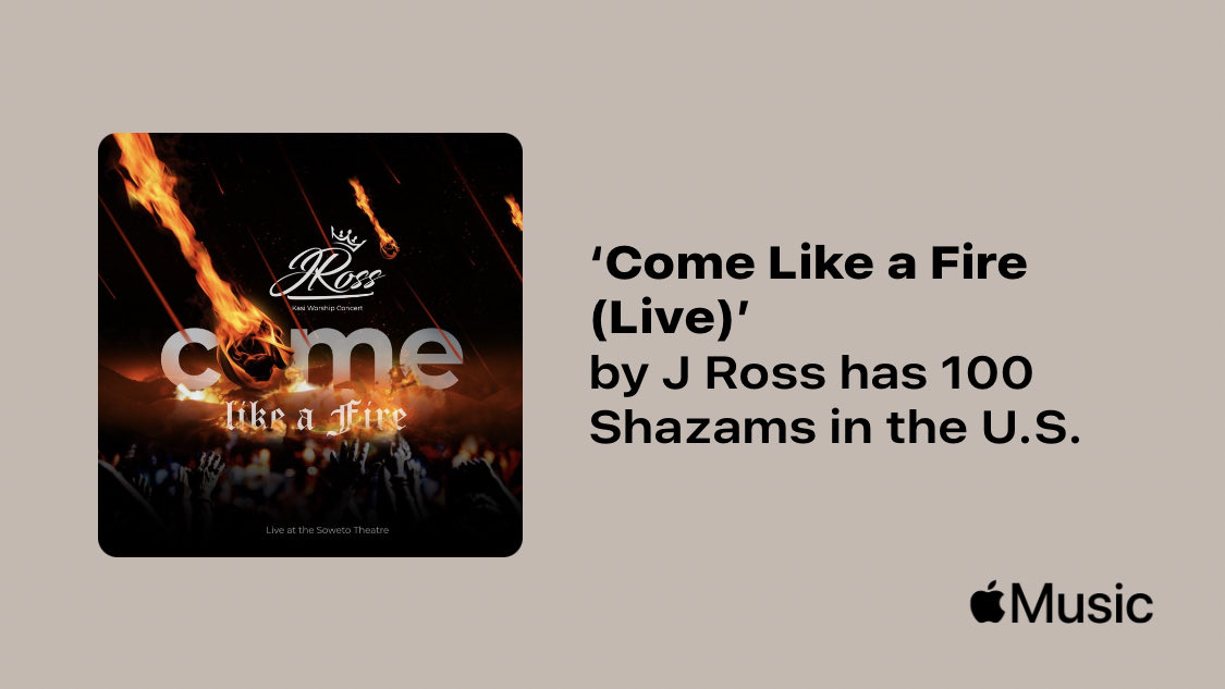 jross_za's tweet photo. Just passed a new Milestone on @AppleMusic. Thanks for listening!
https://t.co/dCQhdREV9k https://t.co/eLT80vyFpu