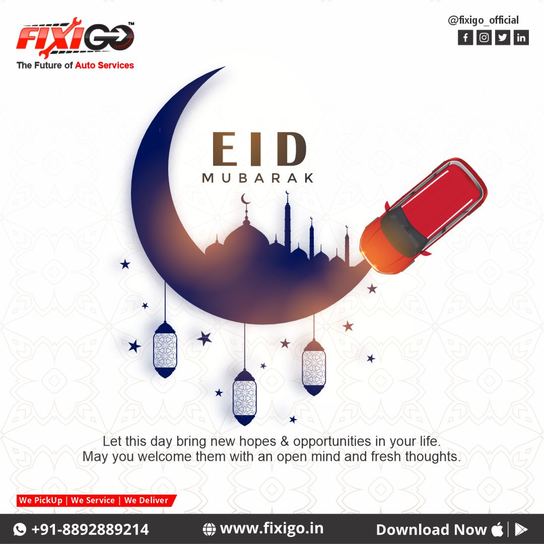 fixigo_official's tweet photo. May this Eid be filled with all smiles and new dreams for you and your family. 😁 Eid Mubarak!!
.
.
.
#Fixigo #bincarhumbecar #EidMubarak #EidAlFitr2023 https://t.co/8ryFC9ZeD5
