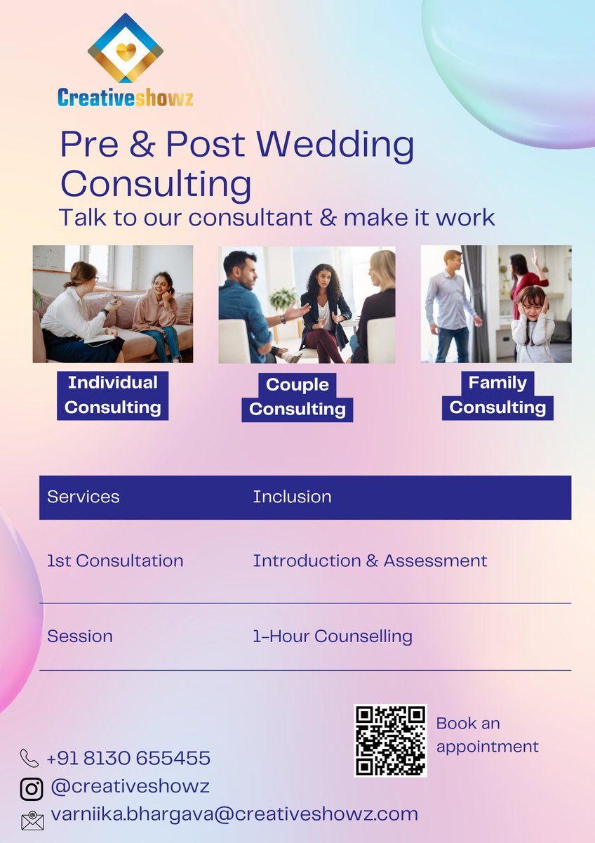 creativeshowz's tweet photo. Marriages are made in heaven but they do required lot of care and attention from the very first stage of planning your wedding. 

So don’t let your stress of planning your dream wedding  spoil your special day. #WeddingConsultant #counselling https://t.co/iTFMNFYldk