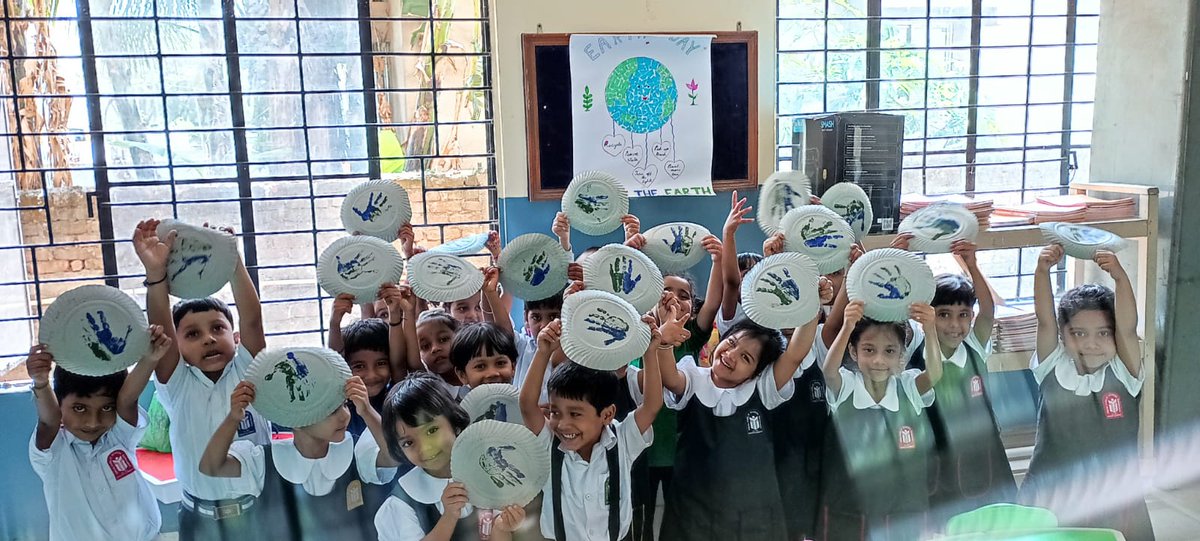 It's Earth Day ! Time to recommit and strive for sustainability goal . Children of SBOA Public School caused a ripple of thought by enacting a skit urging a call to action. The tiny tots also learned how to save & protect earth.