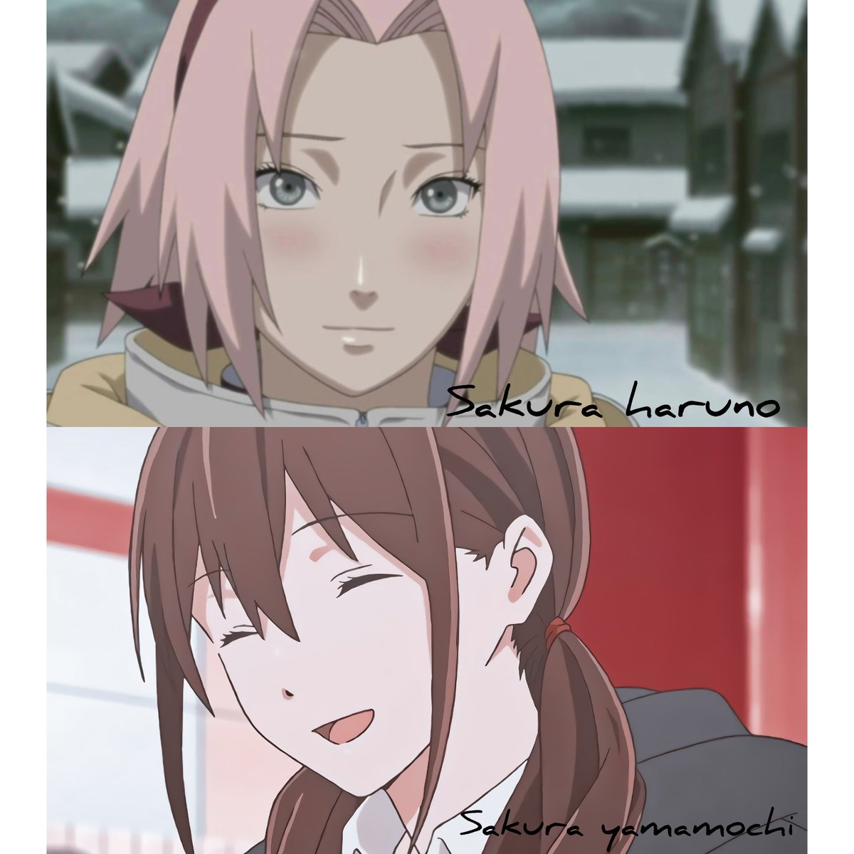 GAMErone07's tweet photo. Same name different forms just like polymorphism.(actually opposite)..
#Sakura_Haruno 
#SAKURA 
#NARUTO 
#Iwanttoeatyourpancreas https://t.co/vBDtElRMJV