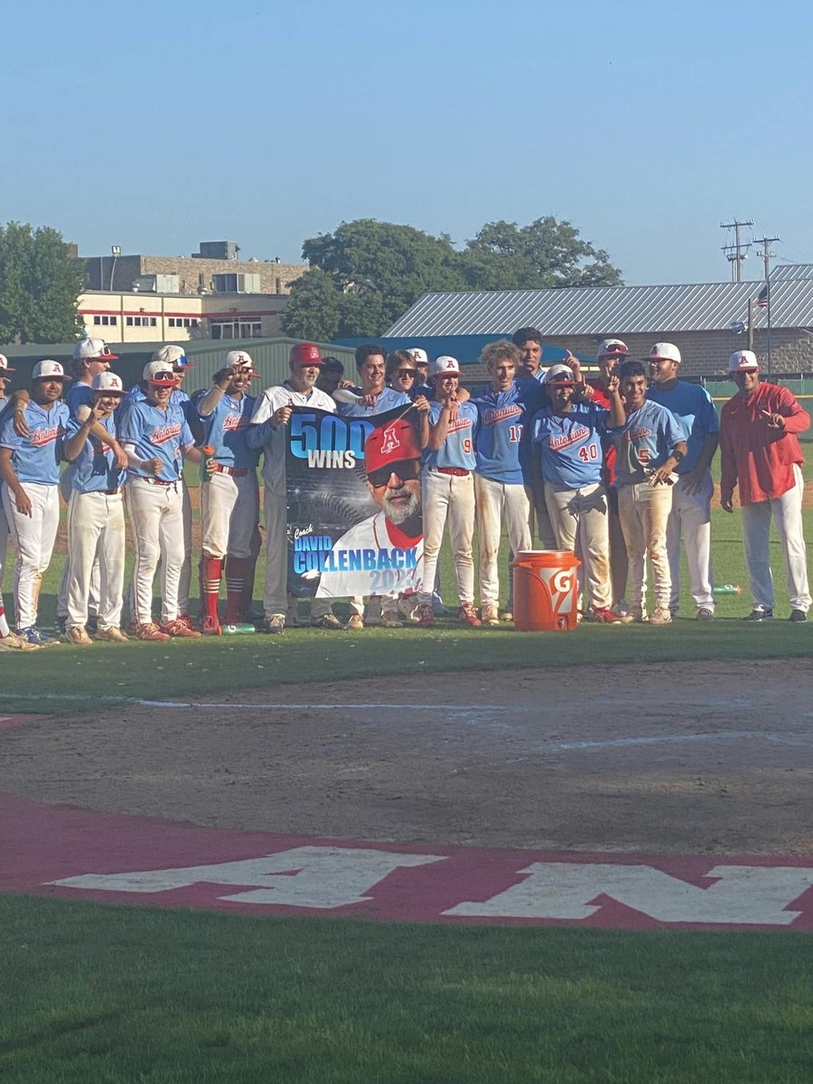 acpapaches's tweet photo. ⚾️Congratulations to our very own Coach Collenback on his 5️⃣0️⃣0️⃣th career win! ⚾️ #weareantonian #RollTribe #acpbaseball https://t.co/VX6KeGwGjJ