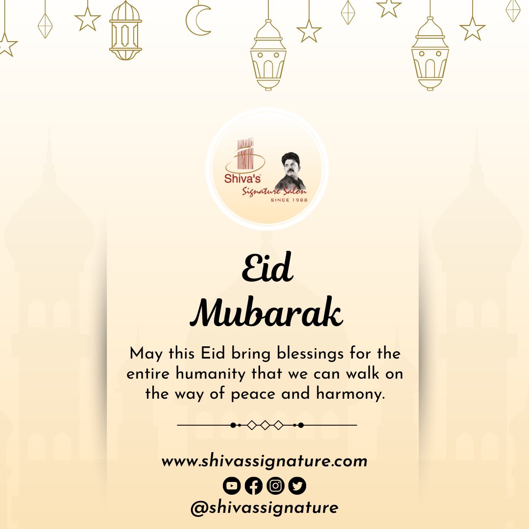 ShivasSignature's tweet photo. May this Eid-ul-Fitr bring you joy, peace, and happiness that lasts throughout the year. 
Eid Mubarak to all our valued clients!
Team @shivassignature 
.
.
.
.
#EidMubarak #EidAlFitr #EidCelebrations #EidVibes #EidBlessings #EidHappiness https://t.co/hmyX9HyGUp