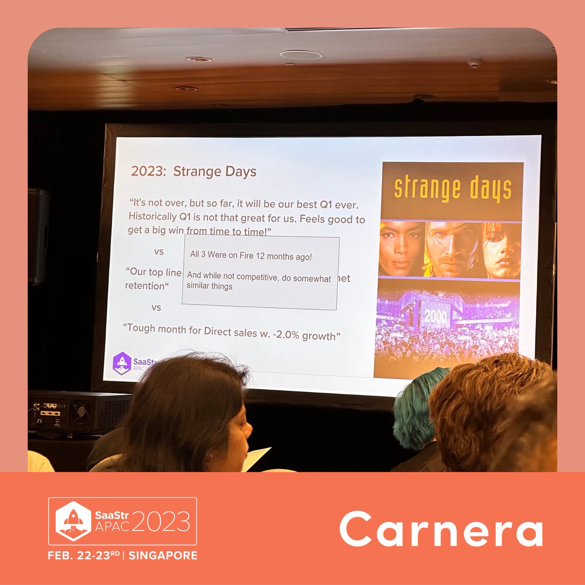 carnera_tech's tweet photo. A few words from Nick (Carnera’s CEO) on SaaStr APAC 2023 - “SaaStr APAC was a great event to hear from some of the brightest minds in the industry about the market conditions in 2023 and the challenges and opportunities for SaaS companies." https://t.co/S2XNkyT423