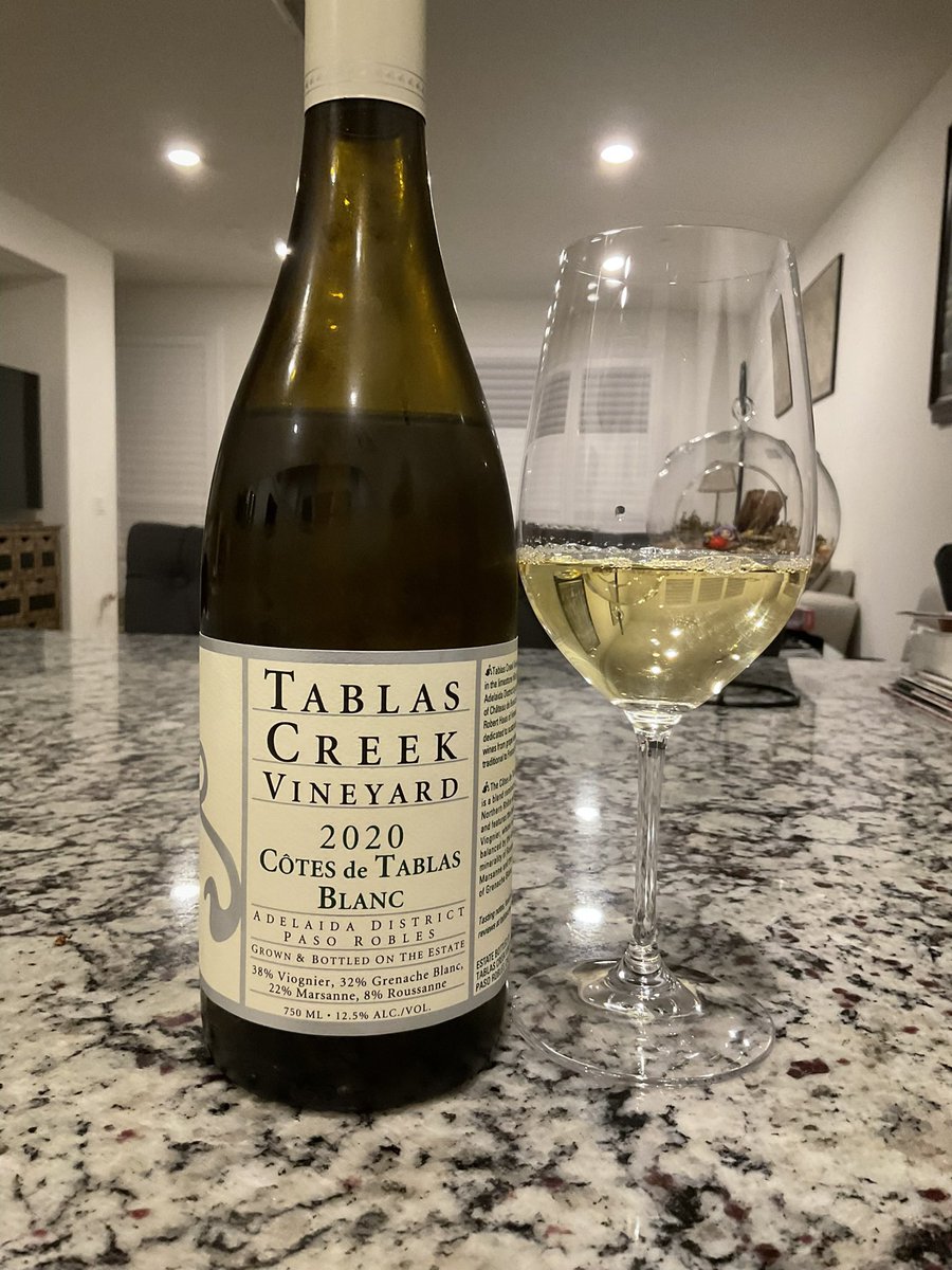 Some nicely chilled @TablasCreek white wine tonight, after a warm day. #WelcomeSpring #WIYG #WineLife