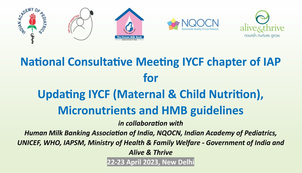 NaveenaSwapnabh's tweet photo. An excellent discussion around moving the Infant, Young Child Feeding agenda by @india_iap in association with @nqocnindia @aliveandthrive &amp; Human Milk Bank Association 

@UNICEFIndia @gargsuneela @fhisolutions @fogsiofficial @BMGFIndia @MoHFW_INDIA @MinistryWCD @datta_vikram https://t.co/chcErrTYcv