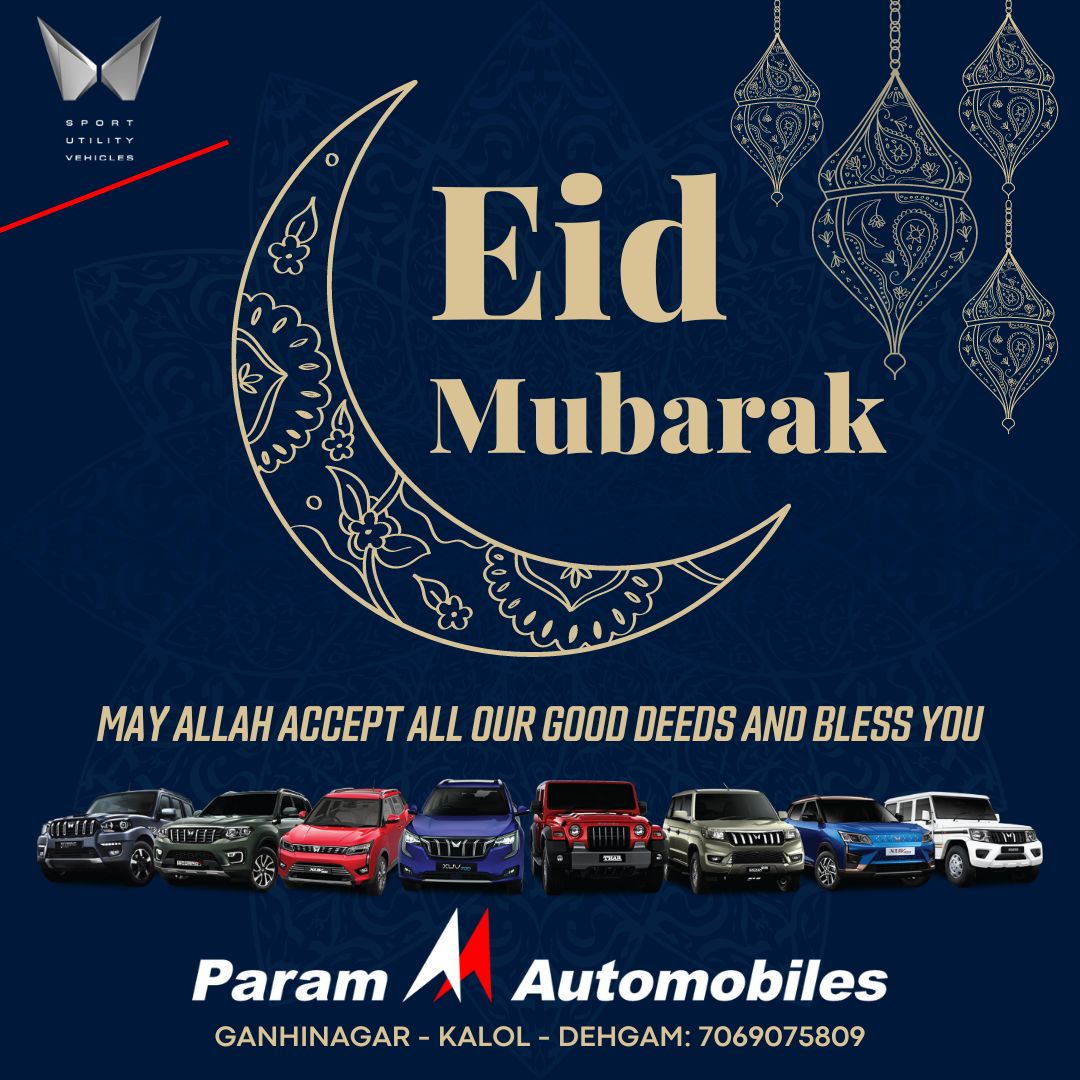 MahindraParam's tweet photo. May your Eid be filled with love, laughter, and cherished moments with family and friends. Eid Mubarak! - Param Automobiles
#paramautomobiles #mahindraparamautomobiles #indianfestival #eidmubarak #eid #mahindrarise #mahindra https://t.co/84YcKXLk8l