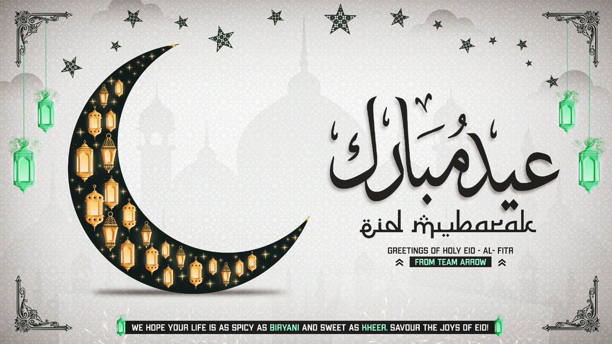 TeamArrow_'s tweet image. 🌙 | Team Arrow wishes you and your Family a very Happy Eid Mubarak! 

#eidmubarak #arrowstrikes