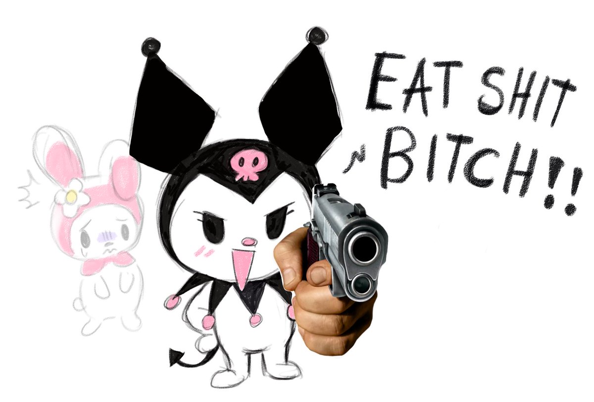 Princessxmisery's tweet photo. Unhinged Kuromi https://t.co/wZ0DqEQD5J