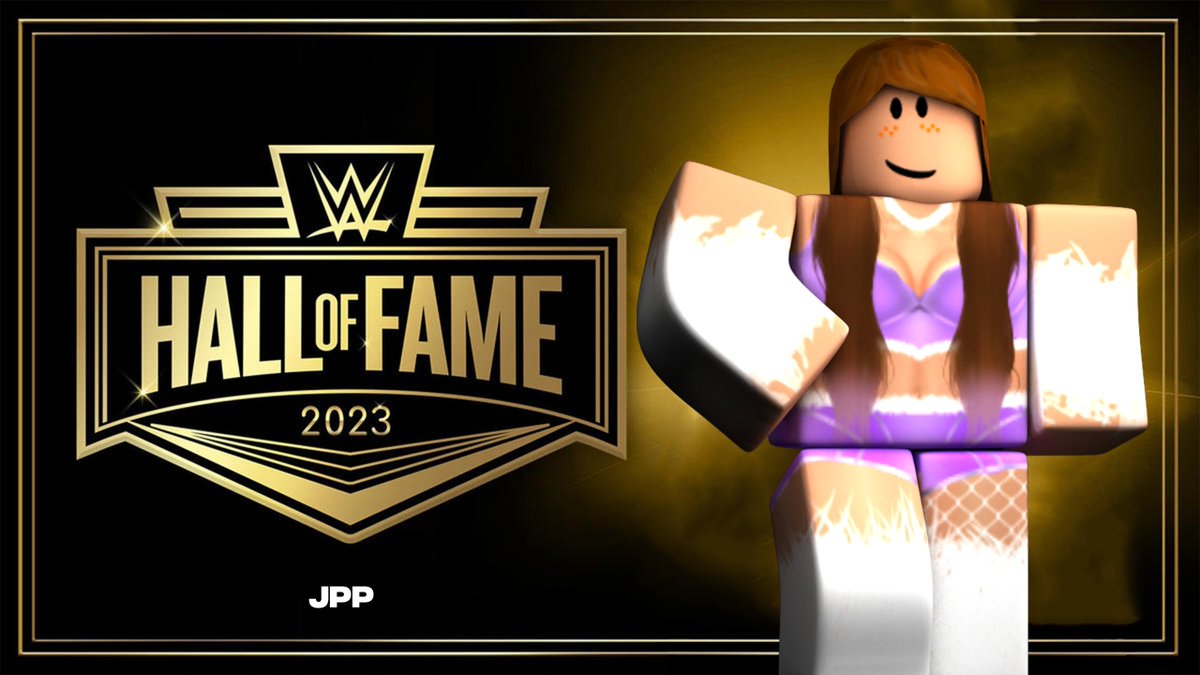 _WWERoblox's tweet photo. -HALL OF FAME-

#WWE Is honored to welcome The following to the WWE Hall of Fame class of 2023 Jpp,xReal and "thee princess" Angela 

All of WWE Class of 2023 Hall of Famers Will be recognized Tomorrow Night At #WrestleMania https://t.co/0Xi1mOhyIh
