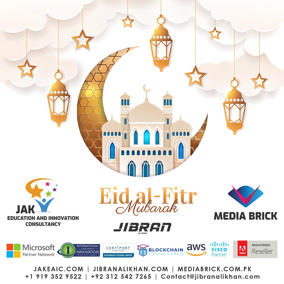 mediabricksmc's tweet photo. Wishing you all a blessed and joyful Eid! May Allah shower you with peace and happiness on this special day and always. #EidMubarak #Eid2023 #StaySafe https://t.co/rdpa5wfKeU