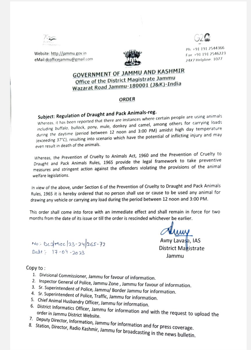 Founderhelpudh's tweet photo. I request to DC udhampur pass the same order in District Udhampur also for prevention of animals cruelty @MadaanRum  @udhadm @SumeetMagotra @BalwantMankotia @jaidevrsj5555 @Ajeetkotwal6 @isunil7 https://t.co/hPgxMaImvn