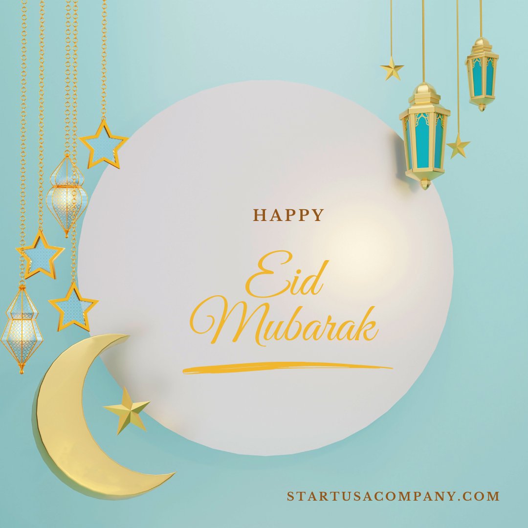 StartUSCompany's tweet photo. Eid-ul-Fitr Mubarak!

Wishing you a joyful Eid filled with love, happiness, and blessings. May this auspicious occasion bring you closer to your family and friends.
#eidmubarak #eid #EidAlFitrMubarak #eidulfitr2023 https://t.co/JccrC8gwNg
