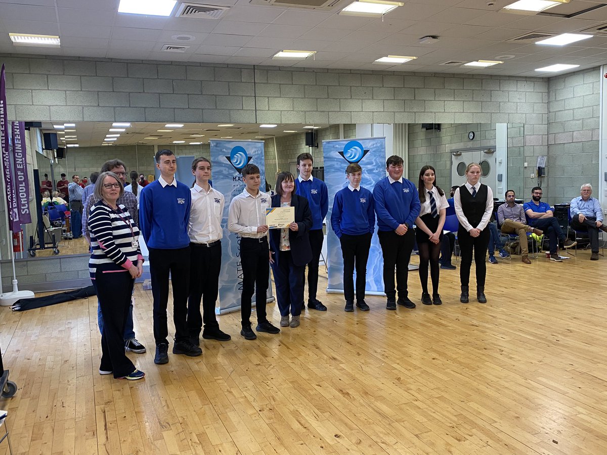 MintlawAcademy's tweet photo. Congratulations to our @MintlawR  team who finished second in the @matecenter regional @RobertGordonUni this week. Incredibly proud of this group of young people, here are some of them receiving their Mintlaw Academy pin as recognition of their hard work! #learningtogether https://t.co/37IJVKrCV6