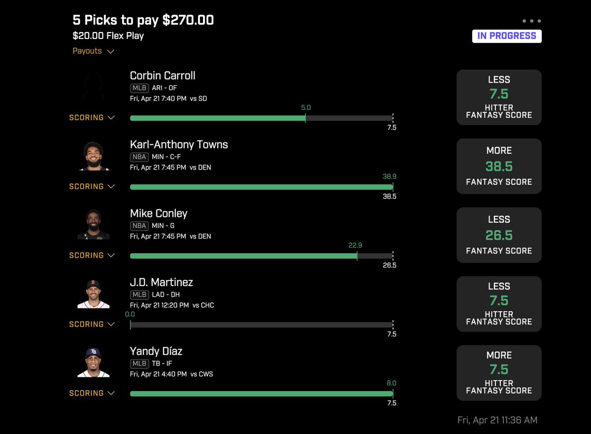 bocker_bets's tweet photo. Sick +EV parlay today @OddsJam
+$270 ๐คฉ
#bockerbets #gambligtwitter https://t.co/eWzvWLx90j